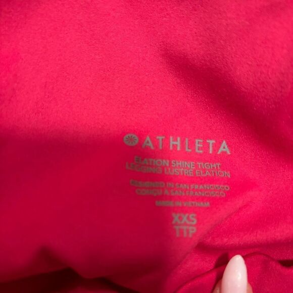Athleta Elation Shine Tight Legging Cyclamen Hot Fuchsia Pink- Size 0 XXS - Picture 9 of 13